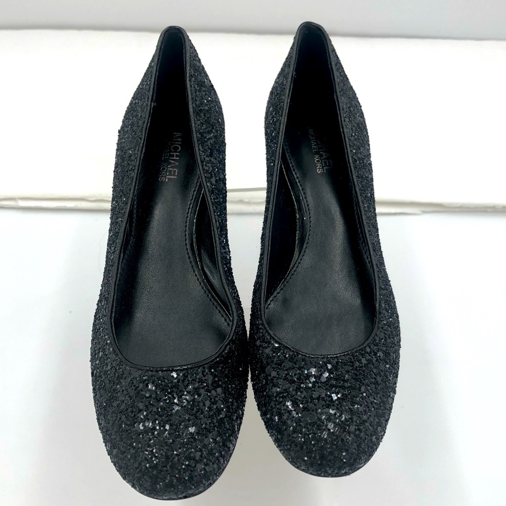 Michael Kors Black Glitter Heels